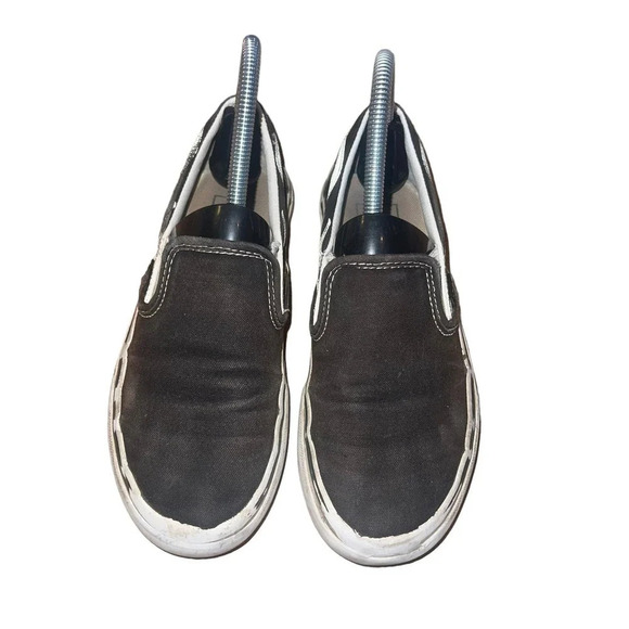 VANS Classic Slip-On Reflective Flame Black unisex Canvas Sneakers Men4/Women5.5 - Picture 4 of 9